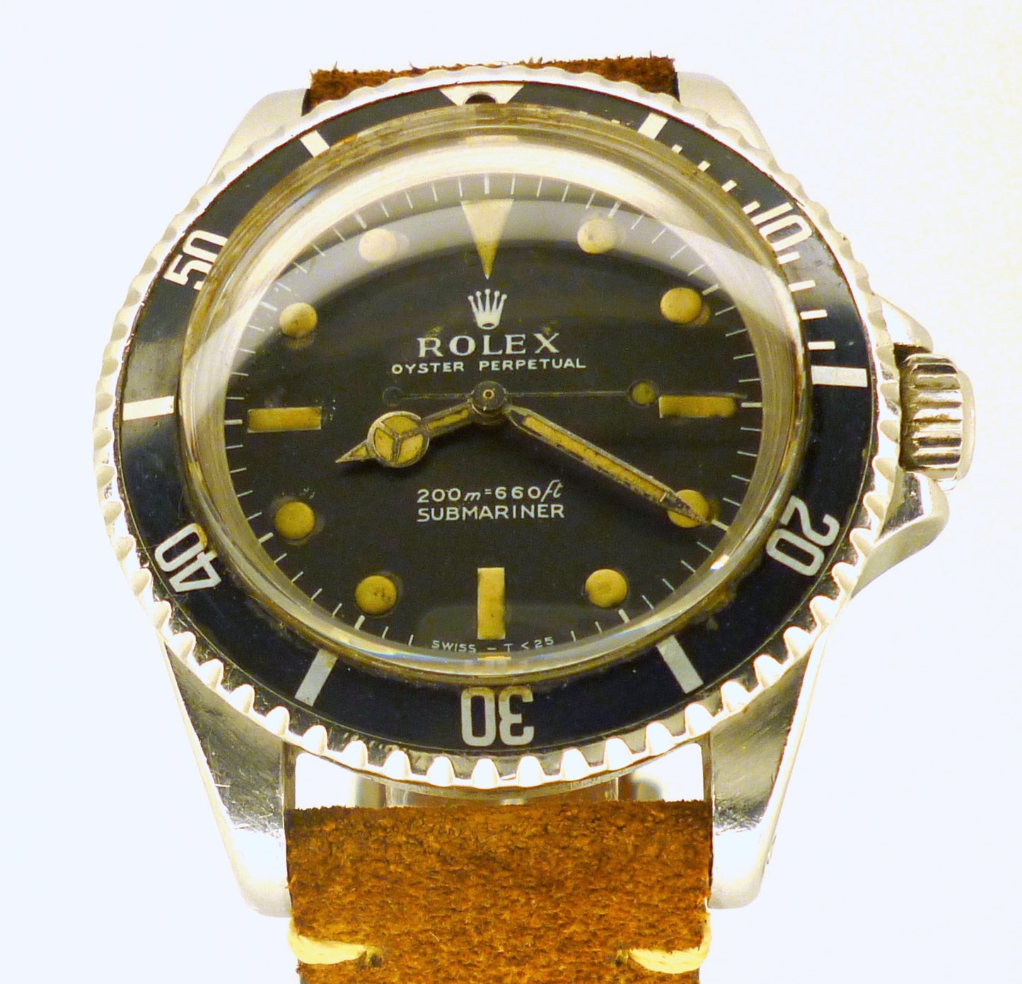1967 ROLEX Submariner 5513 Meters/First Bezel Long 5 Mark 2. New Rolex crystal