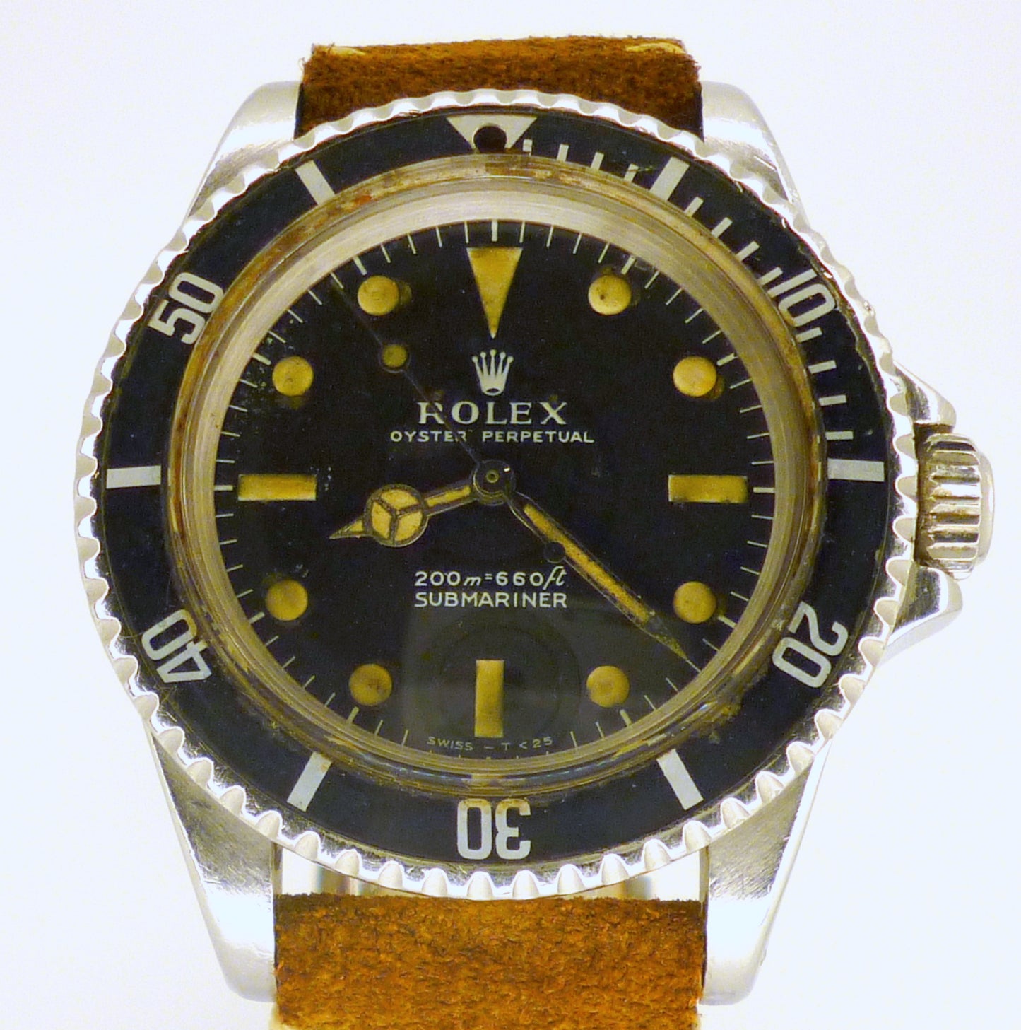 1967 ROLEX Submariner 5513 Meters/First Bezel Long 5 Mark 2. New Rolex crystal