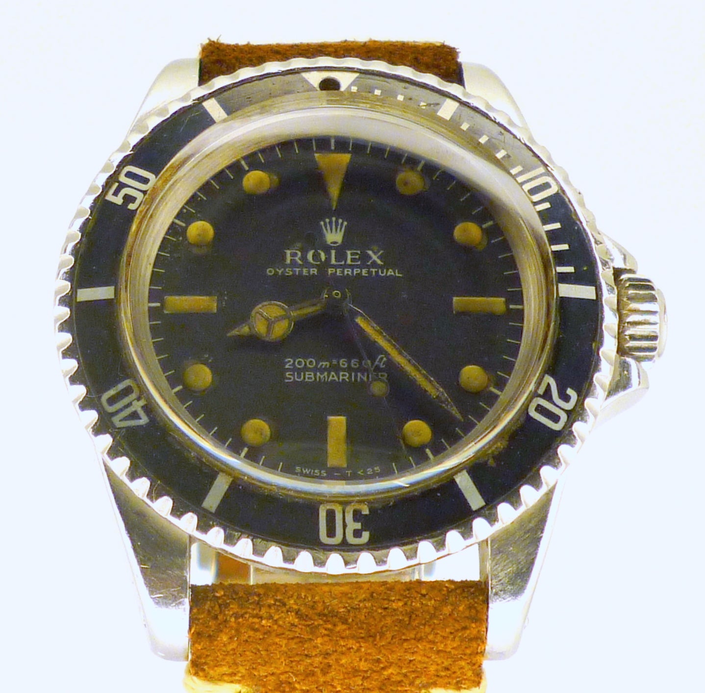 1967 ROLEX Submariner 5513 Meters/First Bezel Long 5 Mark 2. New Rolex crystal