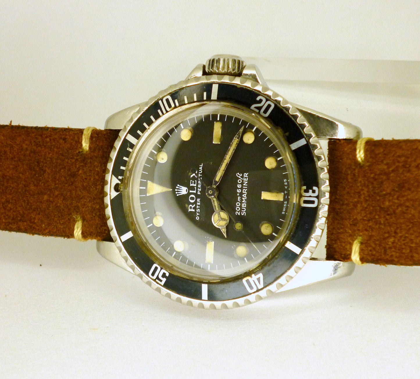 1967 ROLEX Submariner 5513 Meters/First Bezel Long 5 Mark 2. New Rolex crystal